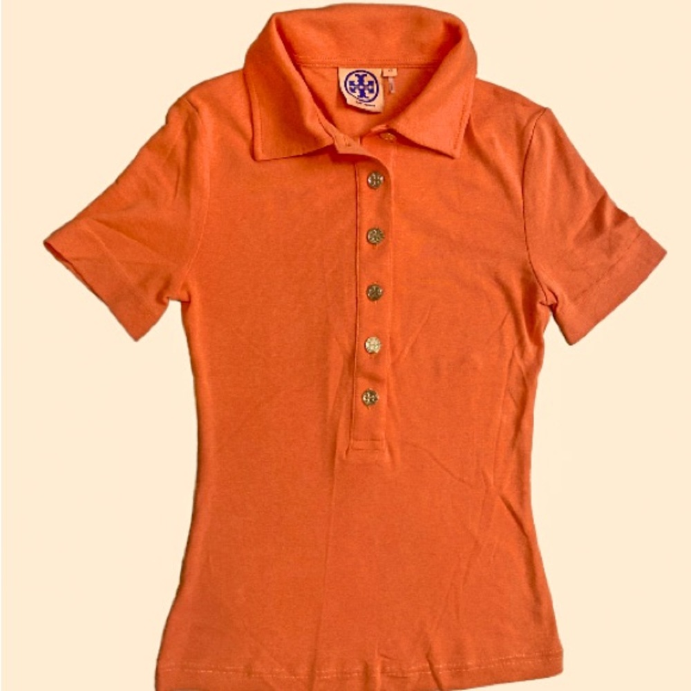 Tory Burch Women Polo Top Button Up T-shirt Size:XS